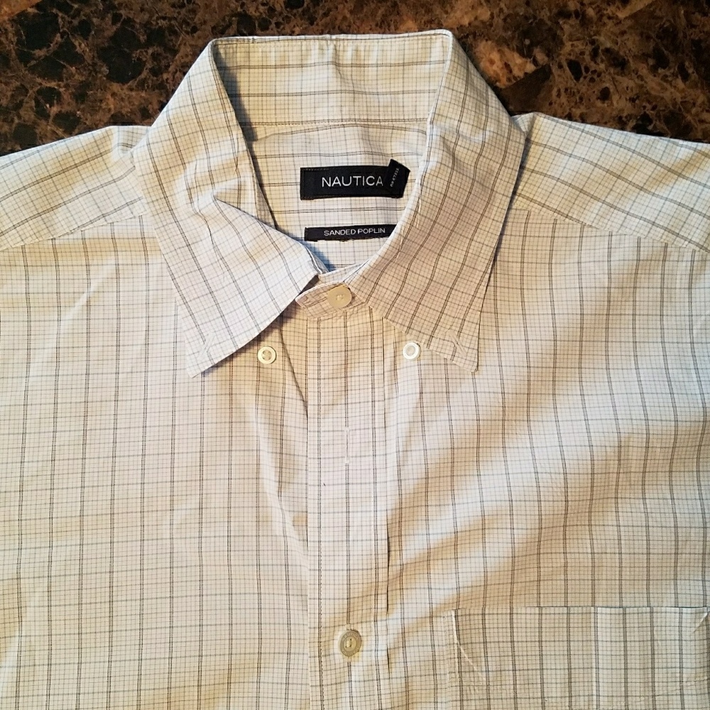 Mens Nautica short sleeve button down shirt